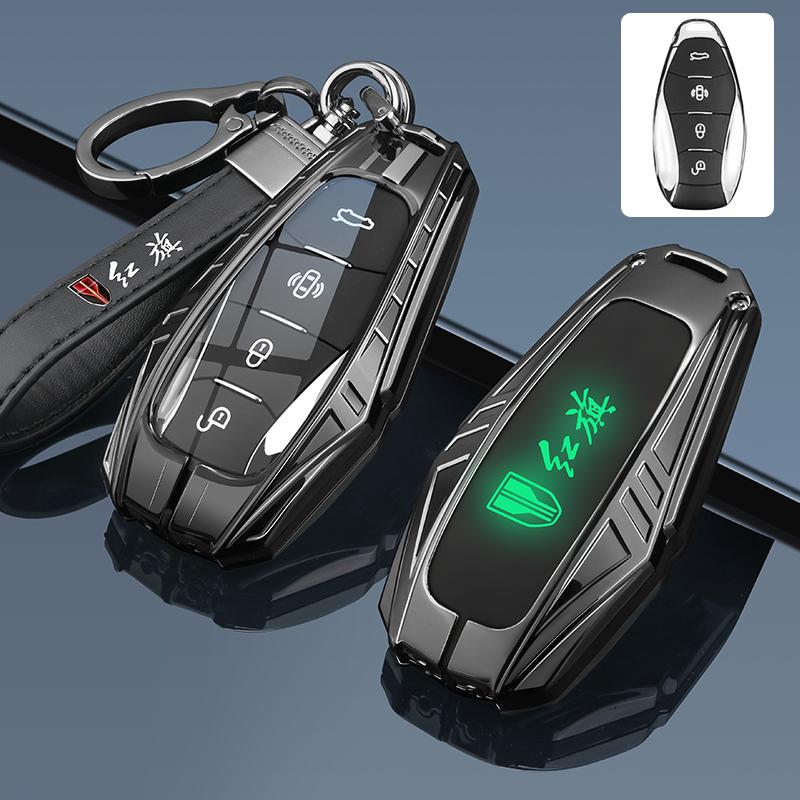 For Hongqi HS5 H5 H6 H9 EH7 HS7 H7 L5 HS3 L9 HQ9 Car Smart Remote Key Case Protection Cover Key Shell Keychain Accessories
