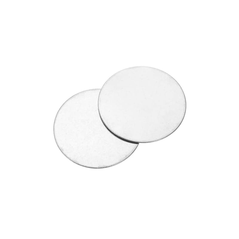 uxcell Stainless Steel Circular Discs (2 pieces), 80mm Diameter, 1.8mm Thickness, 3304 Stainless Steel, Circular Metal Stamping Blank Tag, Pendant,