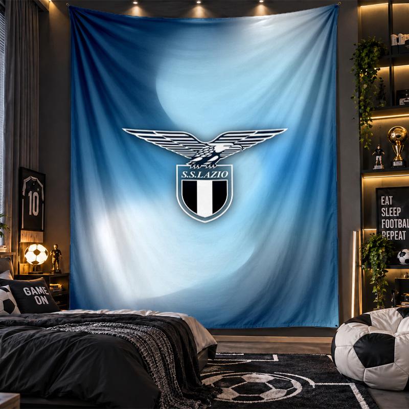 Wall Hanging Tapestry Lazio FC Print Cloth for Living Room Bedroom Home Decor