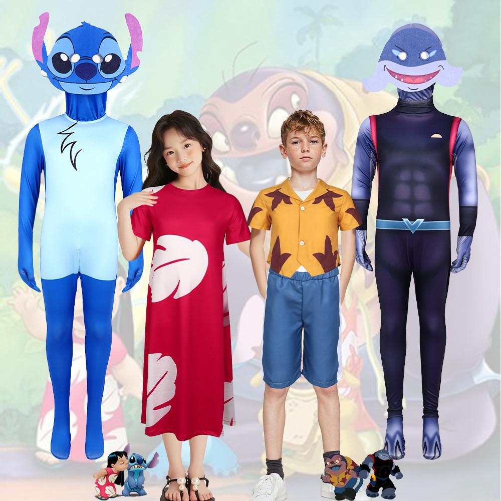 Comfortable And Stylish Interstellar Baby Cosplay Costume For Kids With Cartoon Prints In Stitch Design