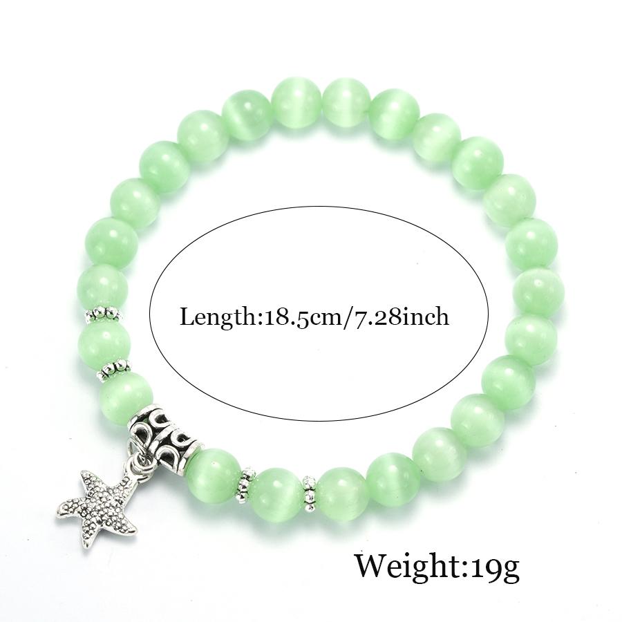 Noter Stylish Women Starfish Bracelet 5 Colors Available Natural Cat Eyes Stone Beads Charm Braslet Perfect Gift For Her Joias
