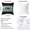 Music Tape Print Cushion Cover Home & Car Dual-Scene Pillow Cover: Reversible For Premium Comfort