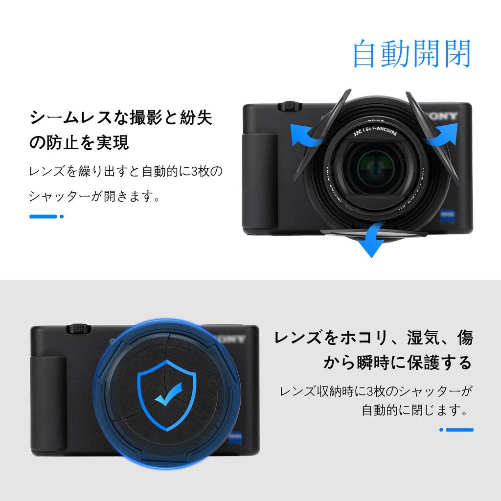 Sony JJC Auto Lens Cap Compatible with Sony II Mark II Automatic Opening and Closing Lens Cap Lens Protection Lens Cover Dustproof Scratch Resistant