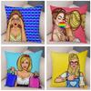 Home Decor Pop Art Style Women With Money Pillow Pattern Cushion Cover Suitable For Sofa Bedroom Car Pillow Cover