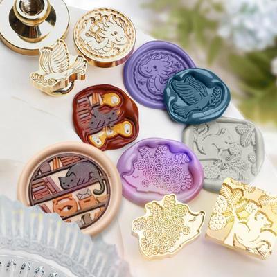 Zvíře botanický vosk Razítko pečetidlo Klasické razítko pečetící vosk Svatební oznámení Dekor kočka holub Vlaštovka Ježek Jelen Veverka