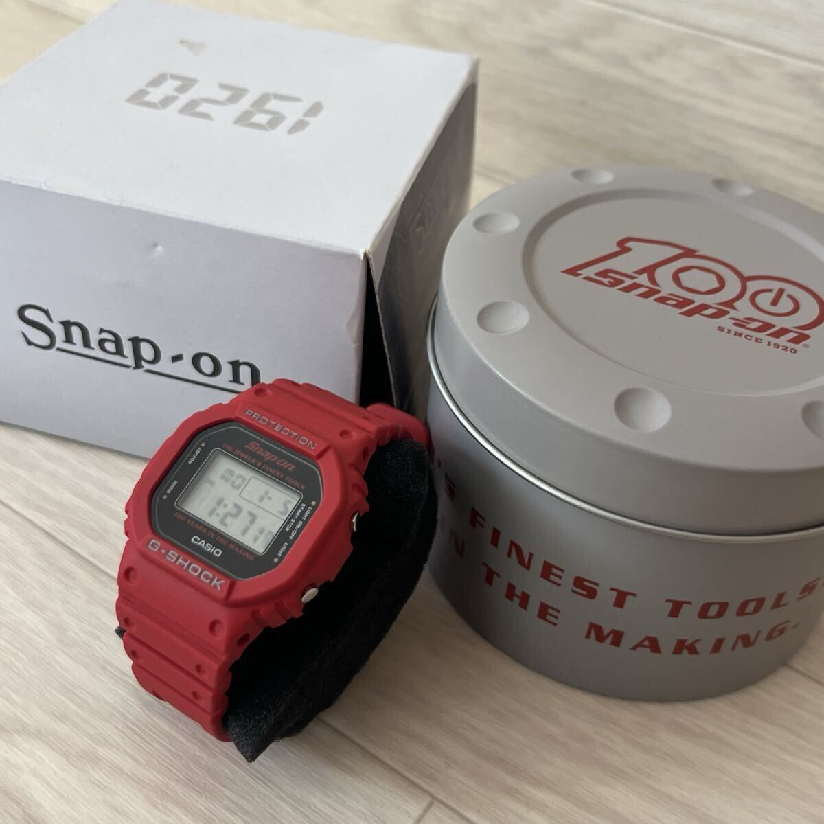 [USED]CASIO G-SHOCK × Snap-on DW-5600 CAS060GS 100th Anniversary Limited Red Unused