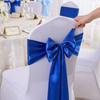 1 Pcs Satin Chair Sashes Quality Chair Ribbons Elegant Premium Bows Chairs Tie Back Chairs Decoration For Wedding Banquet Party