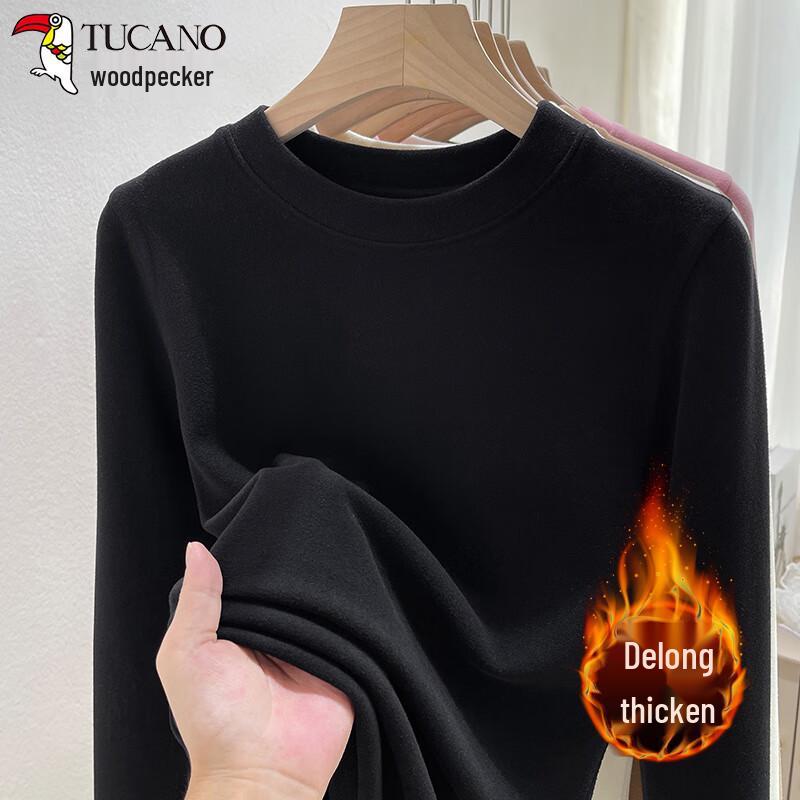 Woodpecker Women s Fleece-Lined Stand Collar Thermal Top XL