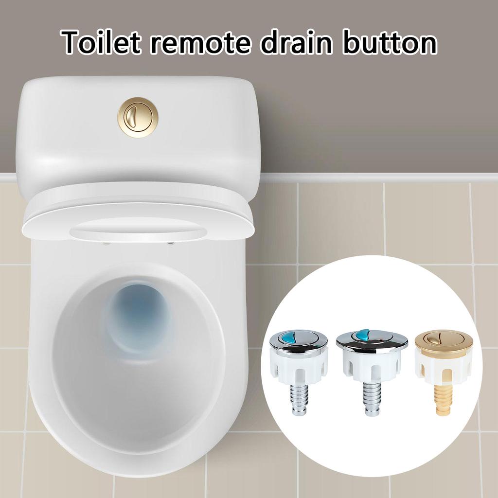 2Pcs Toilet Flush Button Round Head Dual Push Button Replacement Upgrades for Cistern Tank Water Saving Accessory