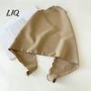 Retro Style Scarf Pure Color Headscarf, Large Triangular for Women, Adjustable Travel Headscarf Strap Turban Headband, Soft Elastic Decorative