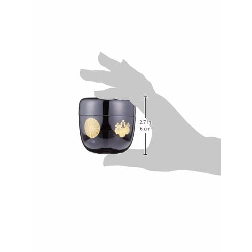 Nakatani Brothers Company Yamanaka Lacquerware 2.2cm Natsume (with inner lid) Black Kodaiji Maki-e 33-4805 -