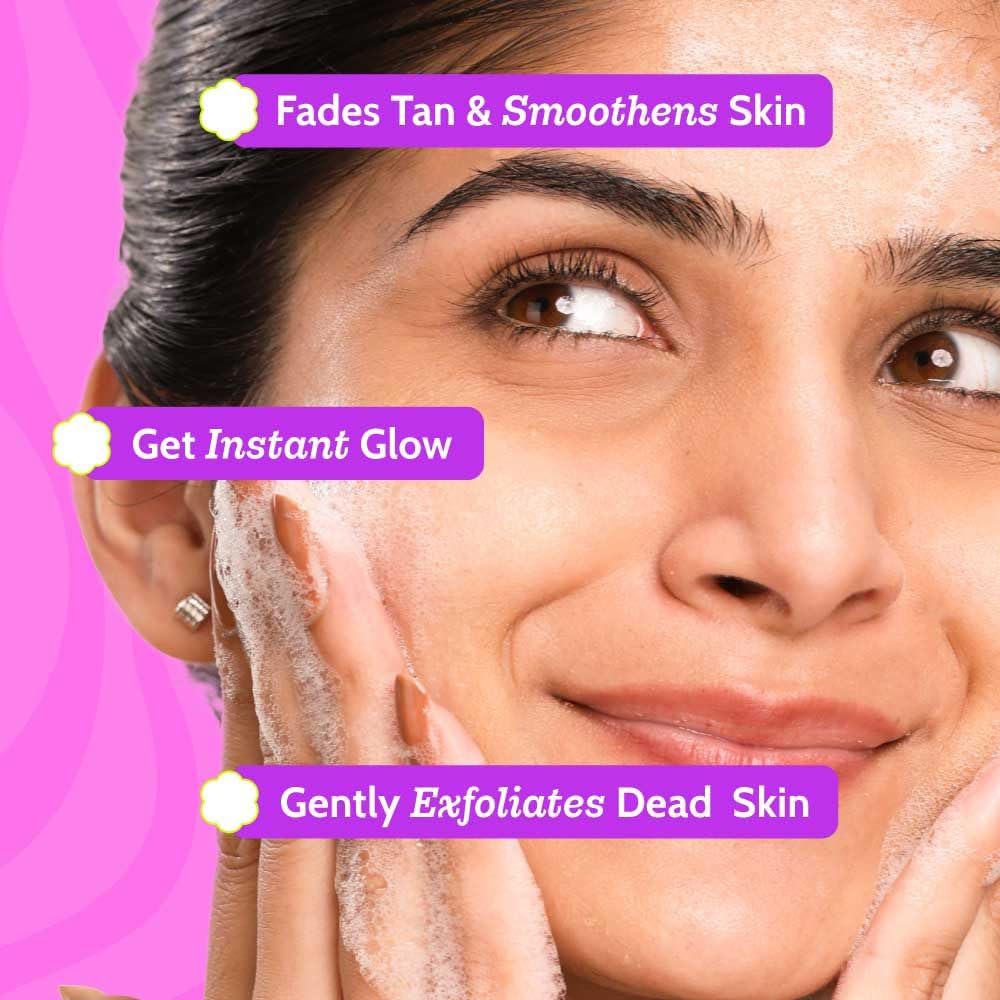 Chemist At Play Sanftes Peeling-Gesichtswaschmittel für die tägliche Anwendung | Entfernt Bräune & sorgt für sofortigen Glow | Strahlende Haut | Für Männer & Frauen | 100 ml