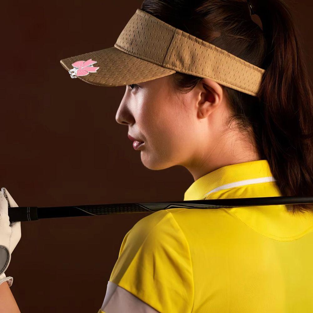 Bowknot Golf Cap Clip Pink Ribbon Golf Hat Marker Outdoor Sports Golf Ball Mark Golf Enthusiasts