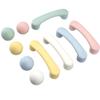 Nordic Style Ceramic Cabinet Handles for Kids Room Macaron Color Round Drawer Knobs Pulls Children Furniture Hardware
