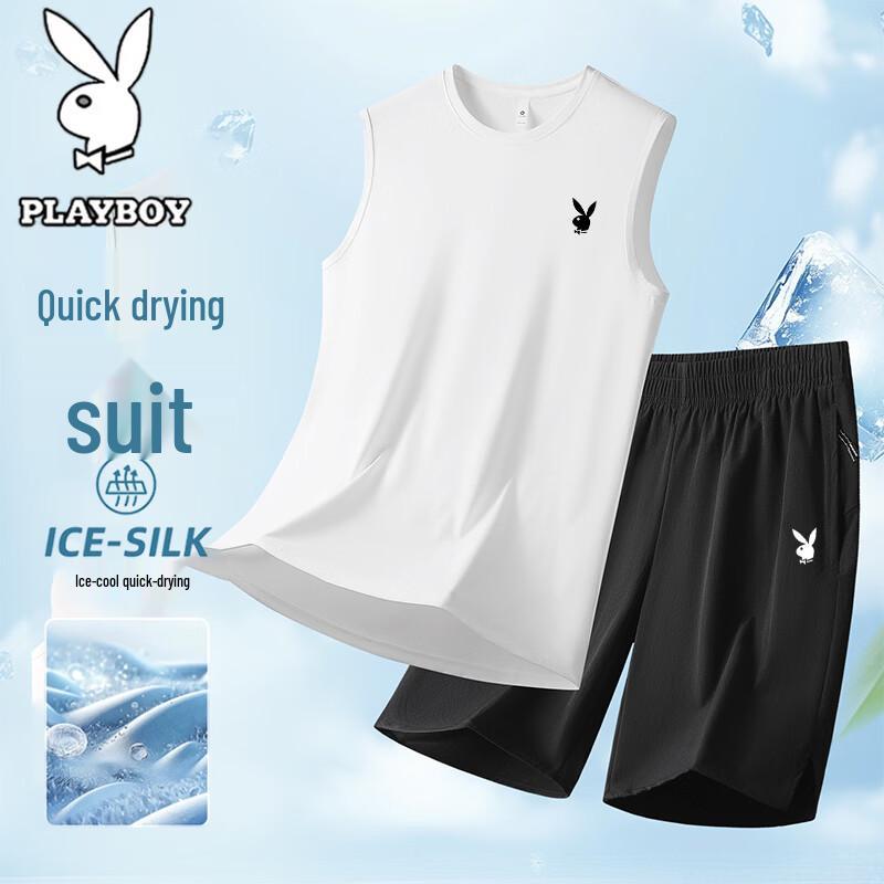 PLAYBOY Men s Cooling Sleeveless Sport Set 7XL