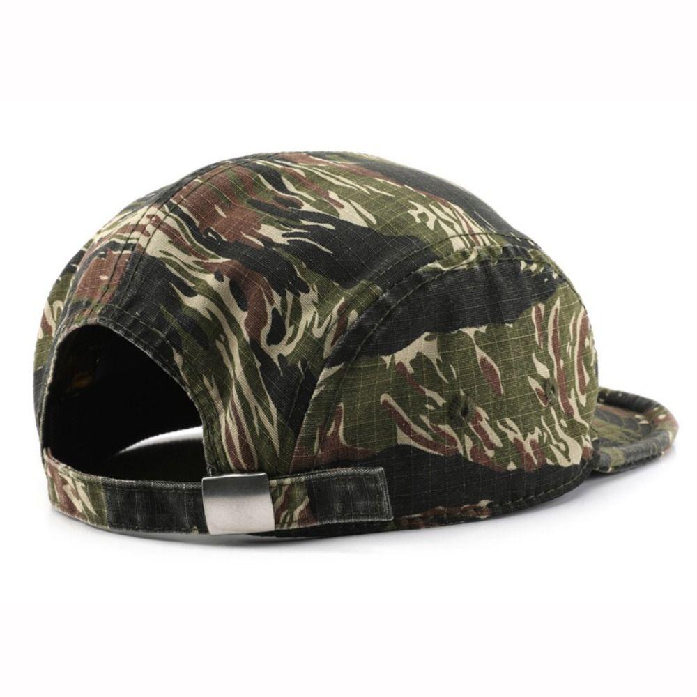 Camouflage Short Brim Caps Versatile Camp Caps Trend Outdoor Hats for Men and Women