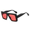  New Retro Oversized Square Sunglasses Women Fashion Leopard Gradient Shades UV400 Men Punk Sun Glasses