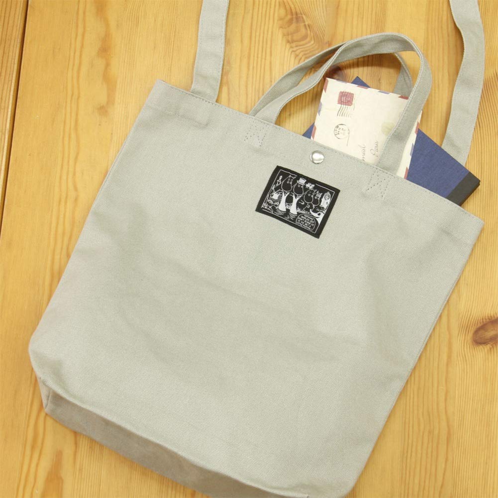 Gakken Staful Moomin Tote T02207 Bag, 2-Way, Gray,