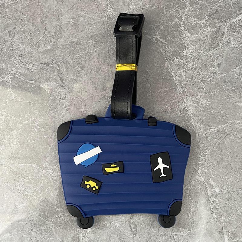 

Портативная оранжевая бирка для чемодана в виде самолета - Мягкая резиновая идентификационная бирка для багажа