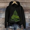 Ladies' Christmas Printed Casual Long Sleeved Round Neck Sports Hoodie Top