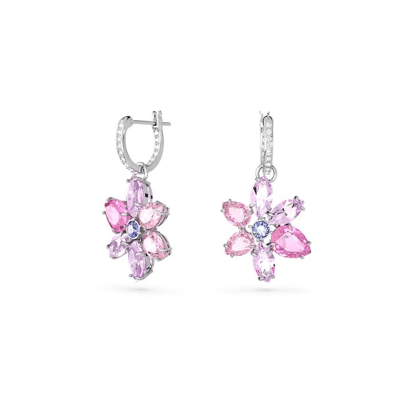 Swarovski Gema Mixed Cut Stud Earrings Women s Silver 5658397