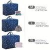 3 Pack Quilt Storage Bag Set of Three Quilt Oxford Cloth Waterproof Storage Bag Luggage Moving Packing Bag Clothes Bag