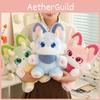 Plush Fantasy Fox Toy Soft Short Fur Stuffed Animal Doll For Kids Birthday Gift