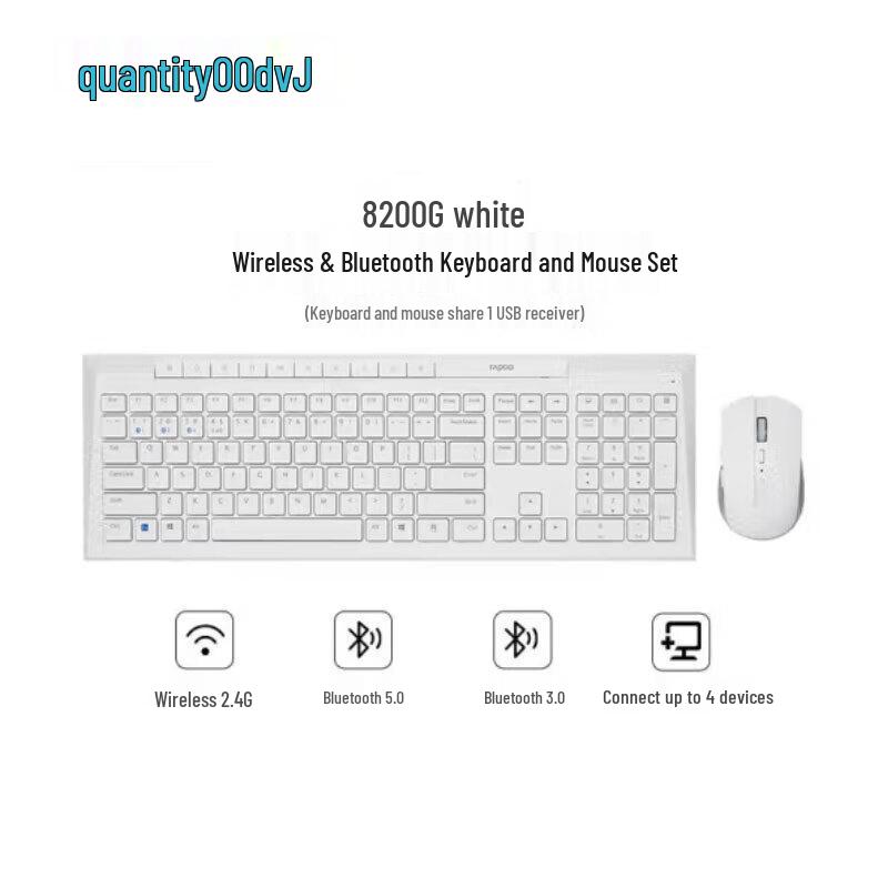 Rapoo 8200G Multi-mode Wireless Keyboard and Mouse Combo
