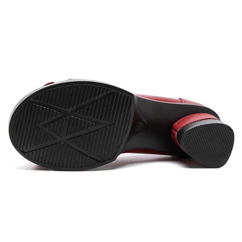 Mode GKTINOO 2025 Frühling Neu Ethnischer Stil Runde Zehe Hohe Absätze Schuhe Blume Plateau Retro Echtes Leder Pumps Damenschuhe