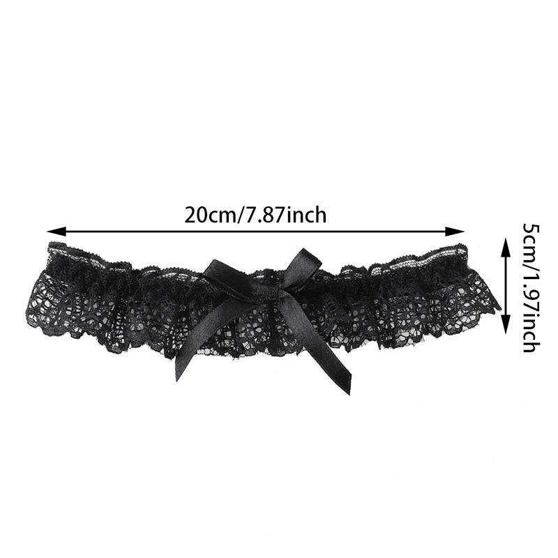 Women Bow Leg Ring Sexy Lingerie Lace Garter Belt Bowknot Leg Loop Wedding Garters Bridal Cosplay Fashion Stocking Thigh Ring