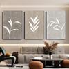 3-piece modern minimalist abstract plant canvas painting Nordic style home living room bedroom wall decoration painting frameles