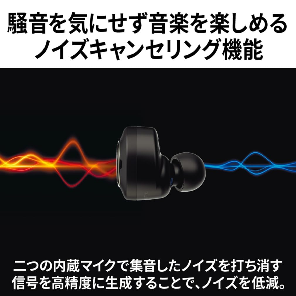 JVC Kenwood Victor Wireless Noise WOOD Up to 27 Hours Ambient Sound Wooden Waterproof [Refurbished] HA-FW1000T Earphones, Bluetooth, Cancelling,