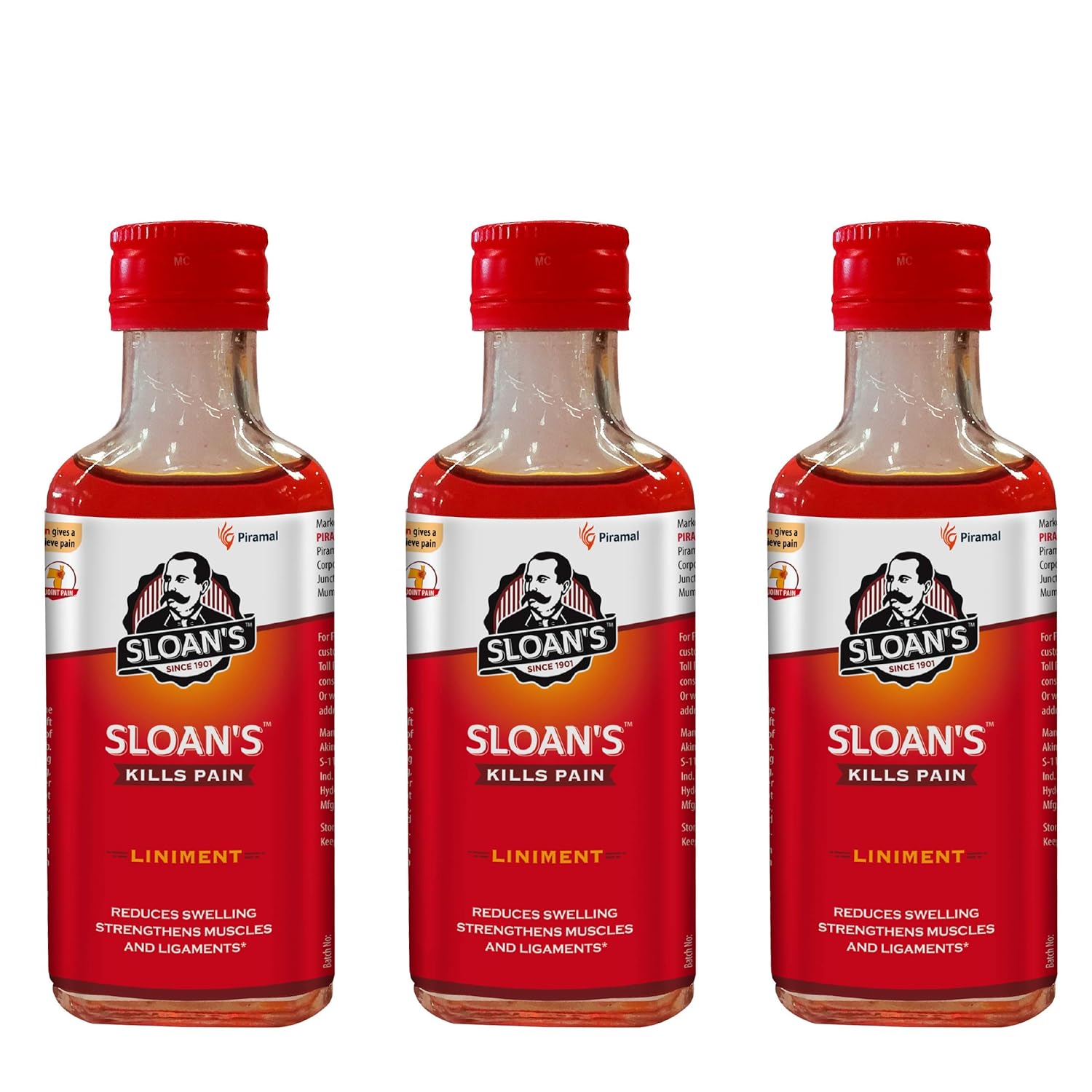 

Масло-линимент Слоана 71 мл Упаковка из 3 штук | Аюрведическое обезболивающее для мышц, суставов, растяжений, спины, плеча | Формула теплового действия с 1901 года