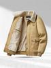 Herren Winter Air Force Fliegerjacke mit Samt, Dicke Reine Baumwolle, Lockerer Schnitt, Reversdesign für Mittleren Alters