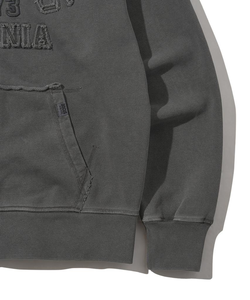 Discus Athletic Heavyweight Zip-Up Hoodie Washed Pigment Charcoal