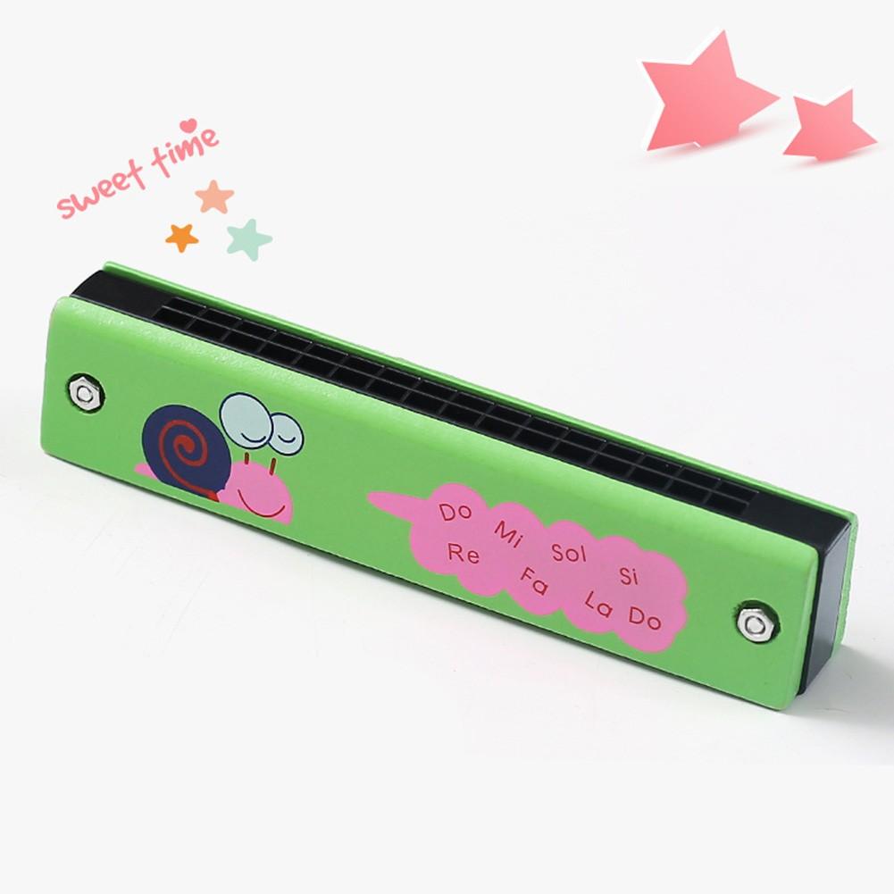 16 Holes Wooden Harmonica Mouth Organ Kids Music Instrument Educational Toy Gift Musical Instruments