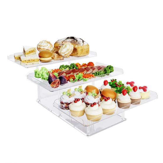 Set De 6 Surélévateurs Acrylique Doré – Présentation Élégante Pour Gâteaux, Pâtisseries, Bijoux Ou Décoration