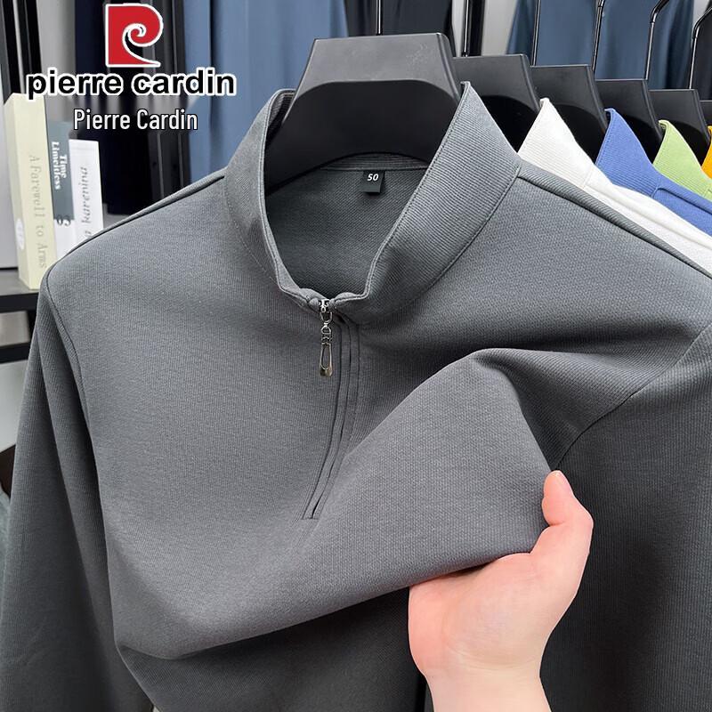 Pierre Cardin Men's Half-Zip Long Sleeve T-Shirt