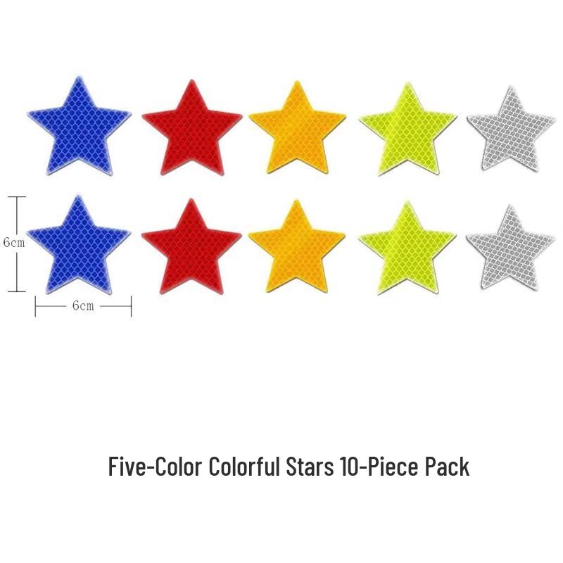 Red Star Reflective Car Decals (100 pcs)