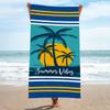 Beach Towel, Bath Towel, Microfiber Towel, Rectangular Beach Mat, Digital Printing Bath Towel, Shawl To Map