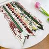New Long Versatile Silk Scarf Tied Hair Band Bow Letter Floral Streamer Tied Bag Gift Small Silk Scarf