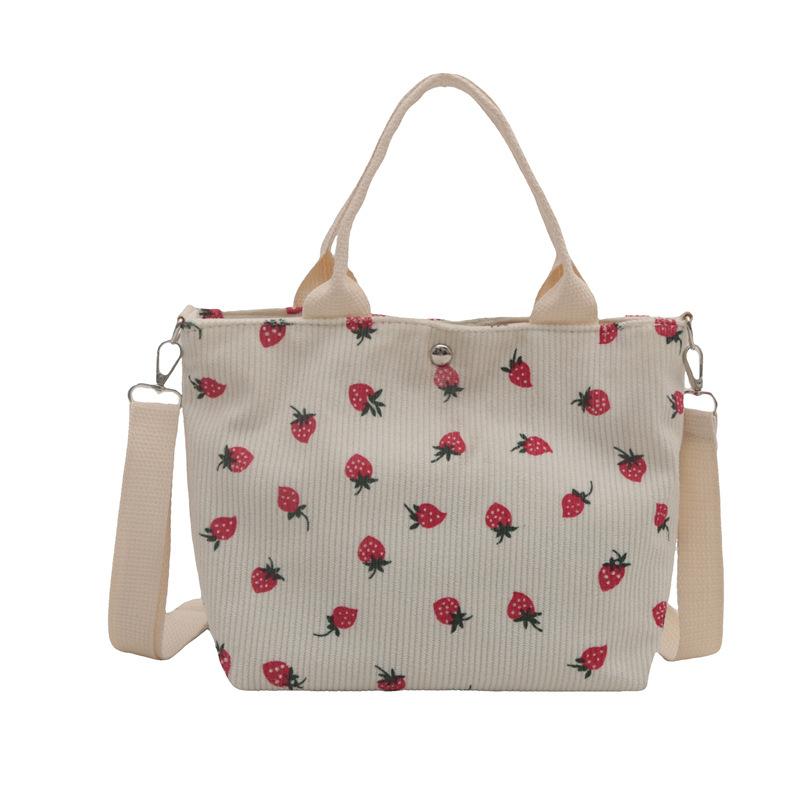 

Вельветова сумка, іноземний стиль, модна індивідуальність, тенденція друку великої ємності, сумка через плече, портативна сумка з принтом білий