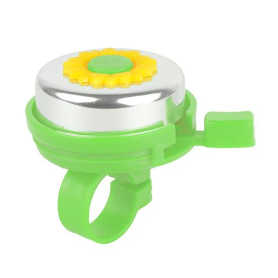 Zvonek na kolo se slunečnicovou dekorací Čistý hlasitý zvuk Snadná instalace Hliníková slitina Dětský zvonek na řídítka