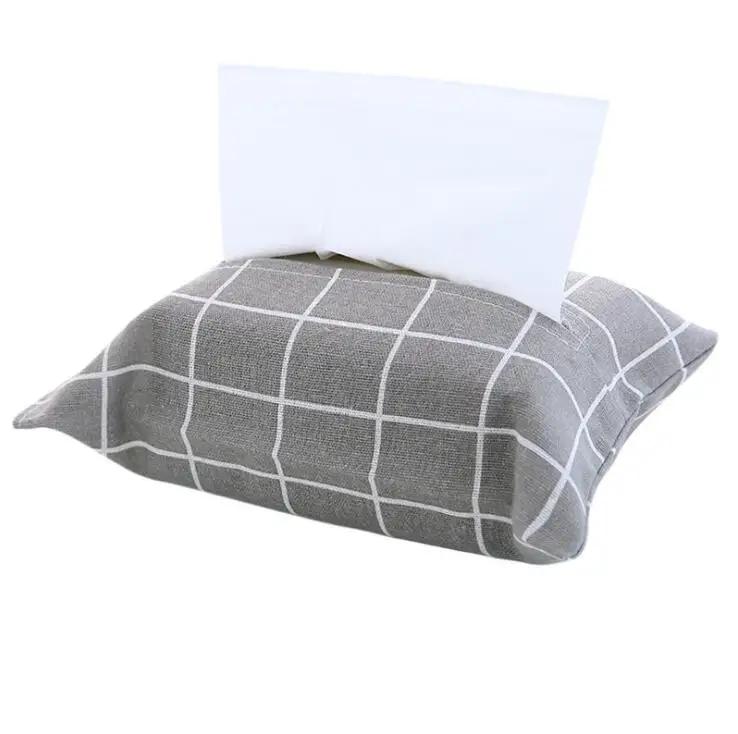 Cute Cartoon Tissue Box Napkin Paper Container Napkin Case Cotton And Linen Home Decoration Paper Towel Home Car