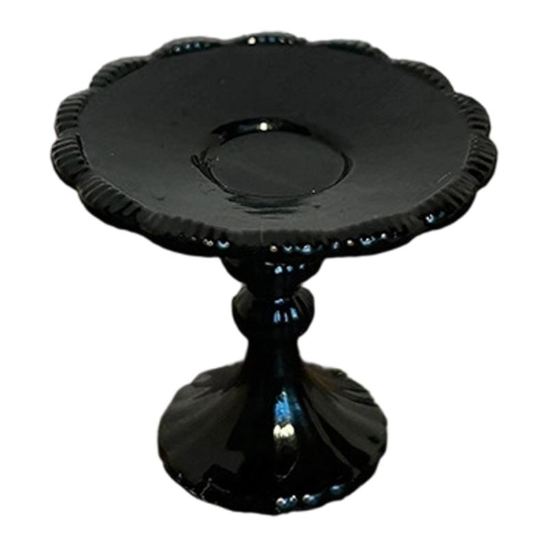 Miniature Candlestick Dessert Cake Stand For Dollhouses Accessories Alloy Construction Kids Role Play