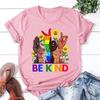 Cool Lgbt Be Kind Graphic Graphic Printed T Shirt Women Fashion Personality Short Sleeve Casual Streetwear Round Neck Shirt Tee