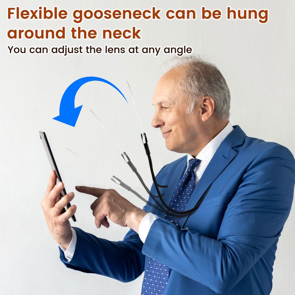 Handsfree förstoringsglas Justerbart halsförstoringsglas Stort ark förstoringsglas Bokside läsförstoringsglas för seniorer