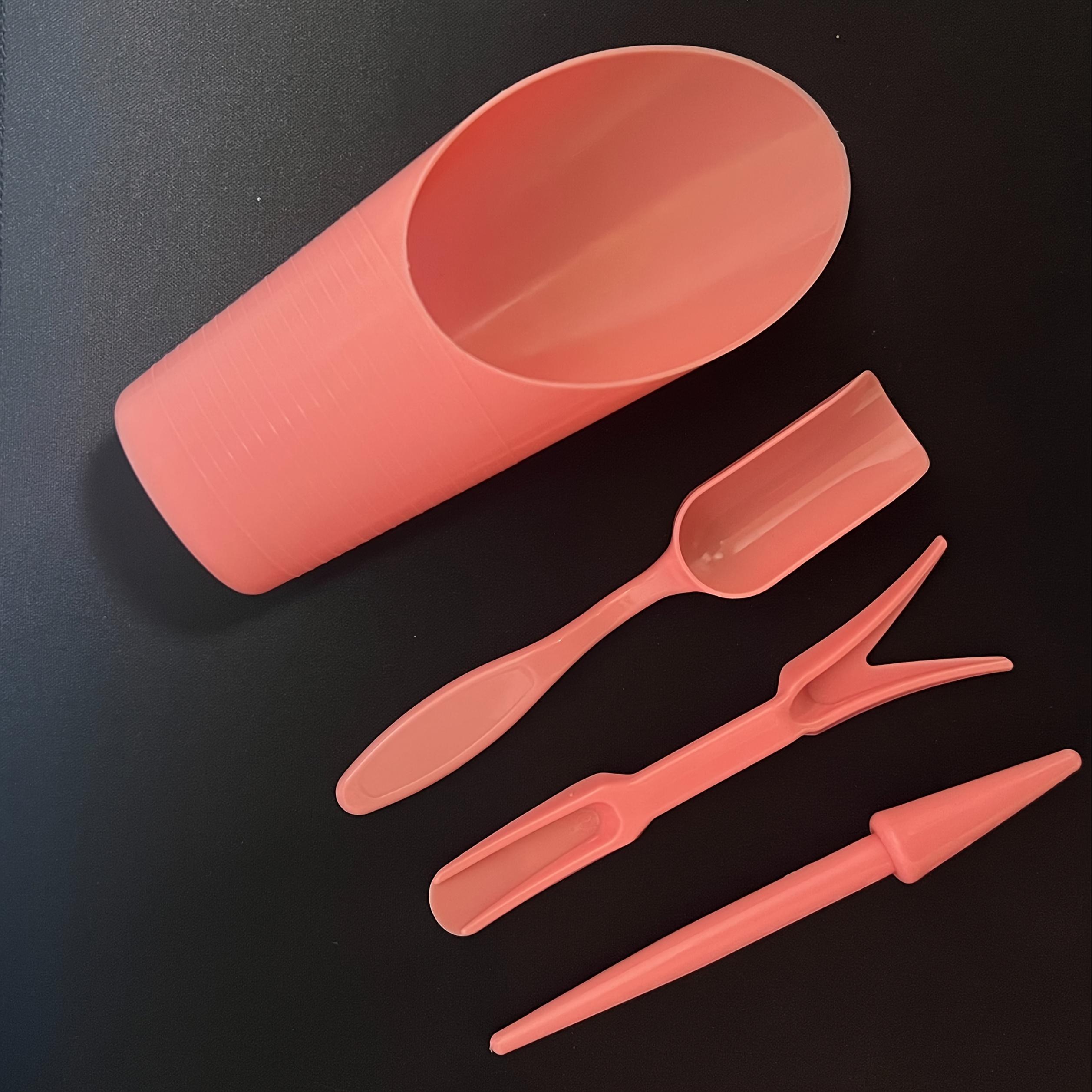 

Набор садовых инструментов для ухода за цветами и суккулентами - Включает ведро, лопатку, пересадочную лопатку, дырокол розового и голубого цвета - Прочный пластик 1 Set розовый