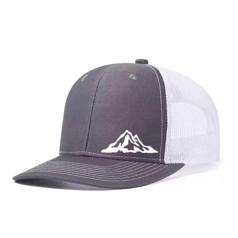 Mountain Range Printed Adjustable Baseball Cap Classic Snapback Dad Hat Breathable Trucker Mesh Hat Golf Fishing Outdoor Sun Cap