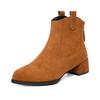 Spitze dicker Absatz Western Cowboy Stiefeletten Damen 2025 Herbst und Winter neu retro matt europäisch und amerikanisch große Größe Martin Stiefel